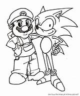Sonic Mario Ritmallar Färglägg Och Super Coloring sketch template