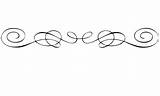 Line Floral Clipart Cliparts Clip Underline Library Swirly Designs sketch template