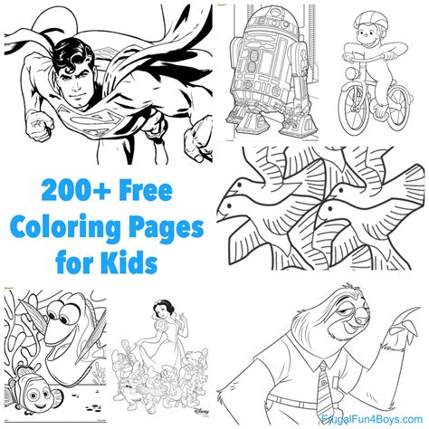 printable coloring pages  kids frugal fun  boys  girls