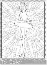 Coloring Pages Ballet Adults Printable Etsy Girl Pdf Tutu Color Sheets sketch template
