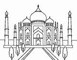 Mahal Taj Coloring Para Colorear Pages Colouring Drawing Coloringcrew Dibujo India Color Kids Easy Print Buildings Visit Drawings Automatically Start sketch template