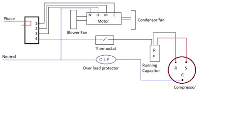 window type air  wiring diagram