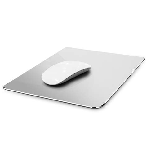 buy hard silver metal aluminum mouse pad mat smooth magic ultra thin