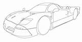 Coloring Super Car Pages R390 Nissan sketch template