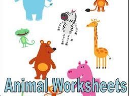 animals list  label worksheets teaching resources