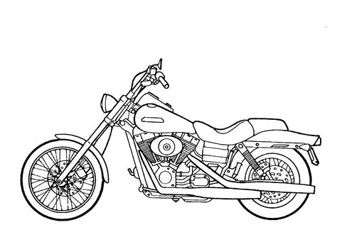 printable motorcycle coloring pages motos harley davidson harley