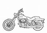 Coloring Pages Motorcycle Printable Kids Harley Moto Davidson Choose Board Dyna sketch template
