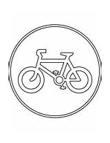 Bicycles Verkehrszeichen Radweg Ausmalbild Road sketch template