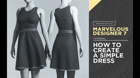 marvelous designer    create  simple dress youtube