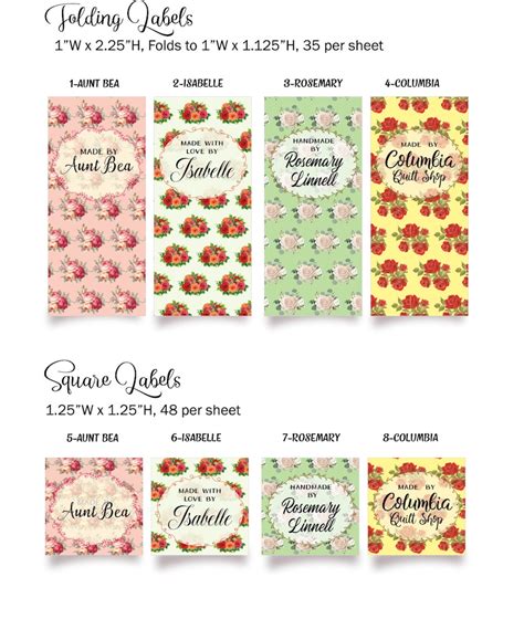 fold  custom fabric labels tags personalized printed etsy