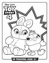 Coloring Toy Story Ducky Bunny Pages Printable sketch template