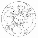 Mandala Coloring Mouse Animals Kindergarten Preschoolactivities sketch template