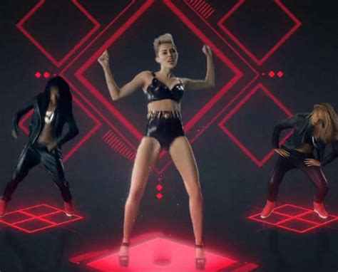 Miley Cyrus Strips To Black Latex Undies And Twerks In