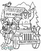 Coloring Smokey Bear Pages Fire Prevention Week Safety Colouring Kids Camping Printable Bears Sheets Color Friends Books Preschool Clipart Print sketch template