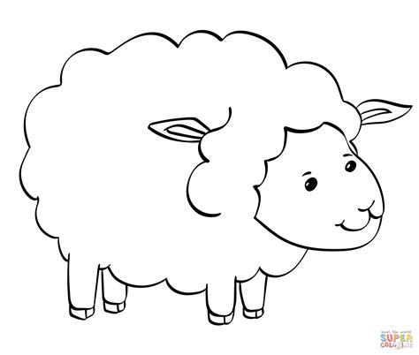 cute sheep coloring page  printable coloring pages
