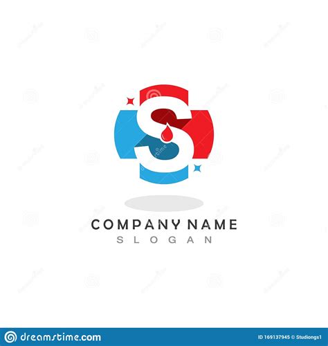 initial letter cross medical logo vector template stock vector
