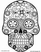 Coloring Skull Pages Simple Printable Print Color sketch template
