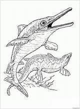 Ichthyosaur Plesiosaur sketch template