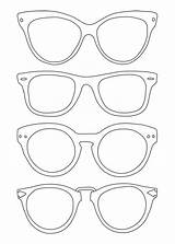 Sunglasses Template Coloring Pages sketch template