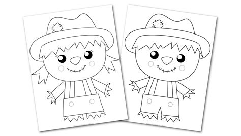 printable scarecrow template kindergarten autumn activities