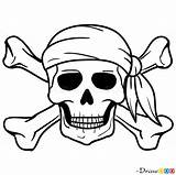 Jolly Roger Pirates Draw Drawing Pirate Coloring Pages Skull Drawings Cartoon Skeleton Drawdoo Step Clipartmag Tutorials Choose Board sketch template