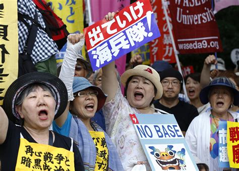 At Okinawa Protest Thousands Call For Removal Of U S Bases The New