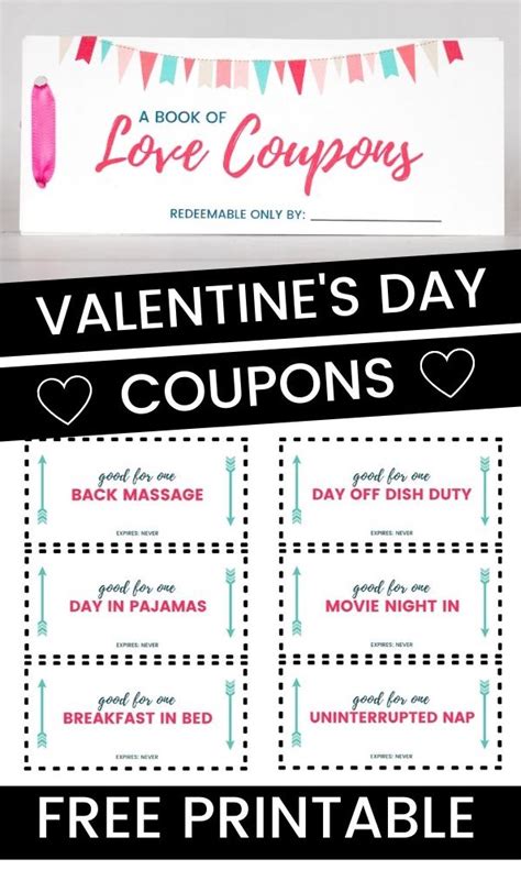 Love Coupons Free Printable Valentine S Day Coupon Book