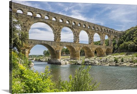 France Nimes The Pont Du Gard Is An Ancient Roman