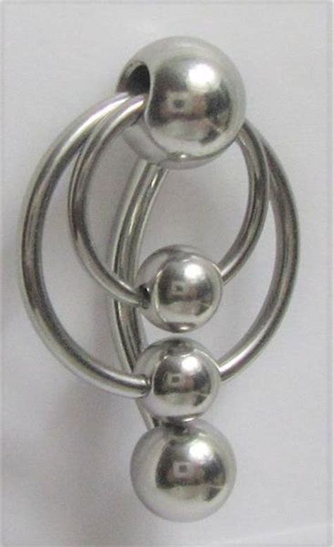 Vch Jewelry Vertical Hood Surgical Steel Double Hoops Balls Etsy In
