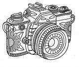 Camera Mandala Adults Effortfulg Coloringsky Cut sketch template