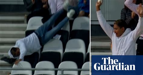 what a grab fan takes spectacular diving catch at the hundred