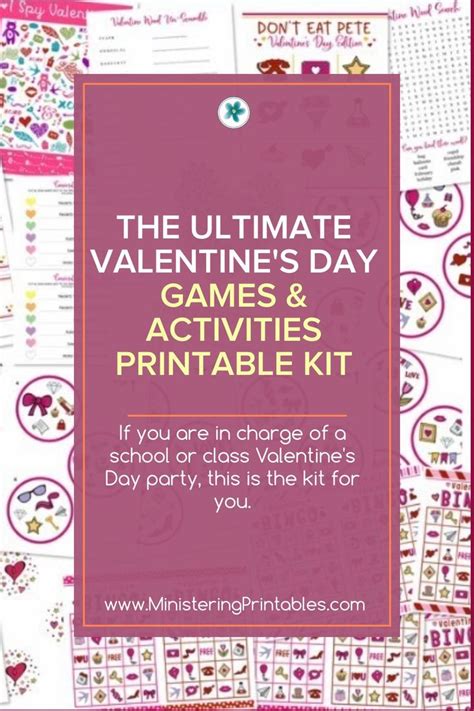 ultimate valentines day games activities printable kit