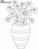 Ausdrucken Vases Getdrawings Malvorlagen Kept Petals Pinch Shapes Liaflower Studyvillage sketch template