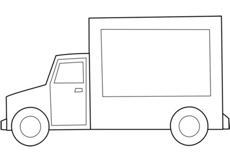 simple truck coloring page  printable coloring pages