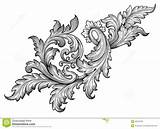 Baroque Scroll Ornament Acanthus Engraving Tattoo Pngegg Swirls sketch template