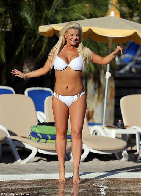 kerry katona shows off her slim figure in a sexy white bikini in gran canaria daily mail online