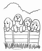 Dogs Printable Coloring Pages Dog Puppies Print Color Colouring Ausmalbilder Puppy Hunde Animal Para Kids Four Basket Printables Book Twins sketch template