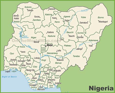 administrative divisions map  nigeria