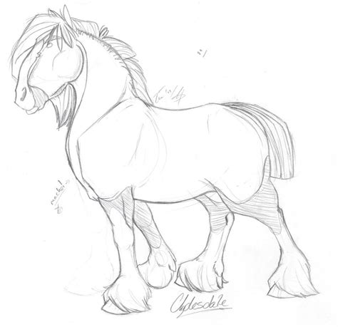 clydesdale horse coloring pages