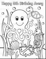 Sea Coloring Pages Ocean Life Creatures Animals Animal Print Printable Adult Under Beach Detailed Marine Color Realistic Cloudy Meatballs Chance sketch template