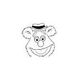Muppets Fozzie Bear Coloring Face Pages sketch template