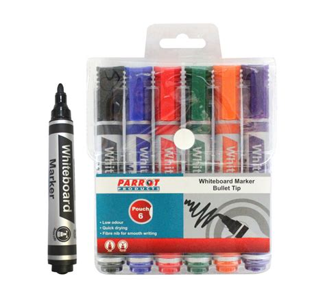 parrot products bullet whiteboard marker assorted  pack makro