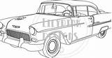 Chevy Coloring Bel Air Drawing 1955 Cartoon Pages Sketch Chevrolet Choose Board sketch template