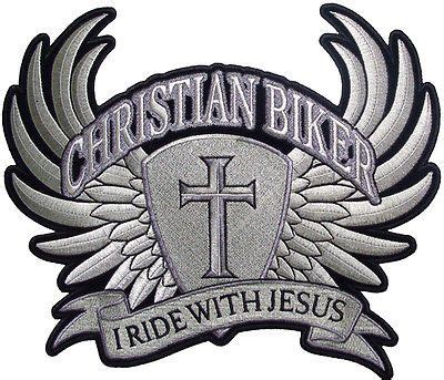 christian biker  ride  jesus motorcycle vest  patch