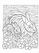 Mosaic Coloring Pages Adults Getcolorings sketch template