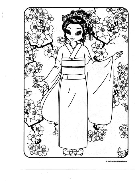 chinese girl coloring pages