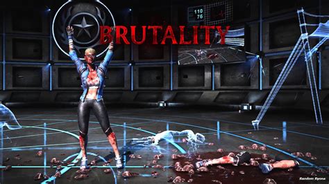 mortal kombat x all stage brutalities on cassie cage endurance outfit