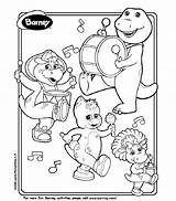 Barney Coloring Bop Baby Bj Printable Pages Playing Instruments Kids Color Colouring Fun Birthday Party Dibujos Hubpages Ecoloringpage Dinosaurs Crayons sketch template