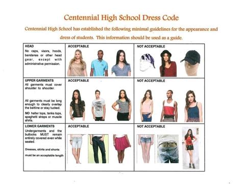 dress code centennial high school official home of the