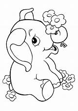 Elefanti Elefante Cartoon Stampare Pianetabambini Gratis Singolarmente Versione sketch template